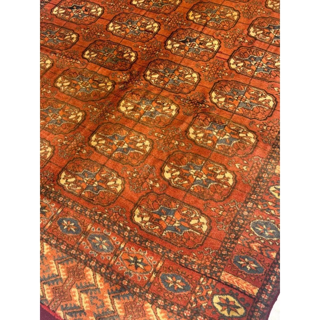 Traditional Pasargad DC Fine Hand Knotted Vintage Turkman Rug For Sale - Image 3 of 5