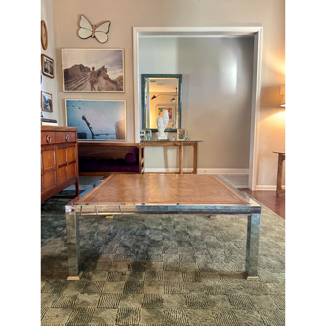 Metal A Beautiful Mid Century Modern Coffee Table in the Style of Milo Baughman, Circa 1960s For Sale - Image 7 of 12