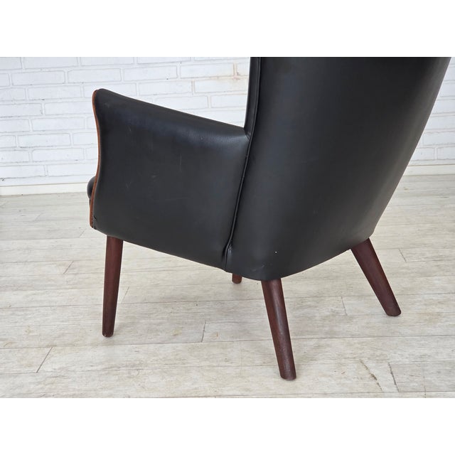 Danish Teddy Armchair in Artificial Leather and Teak by Svend Skipper, 1970s For Sale - Image 16 of 18