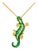 Late 20th Century 14K Yellow Gold Enamel Lizard Pendant Estate by EFFY For Sale