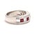 Modern 1.52ctw Ruby and Diamond Thick Band Ring, 18k White Gold, Ring Size 6.25 For Sale - Image 3 of 8
