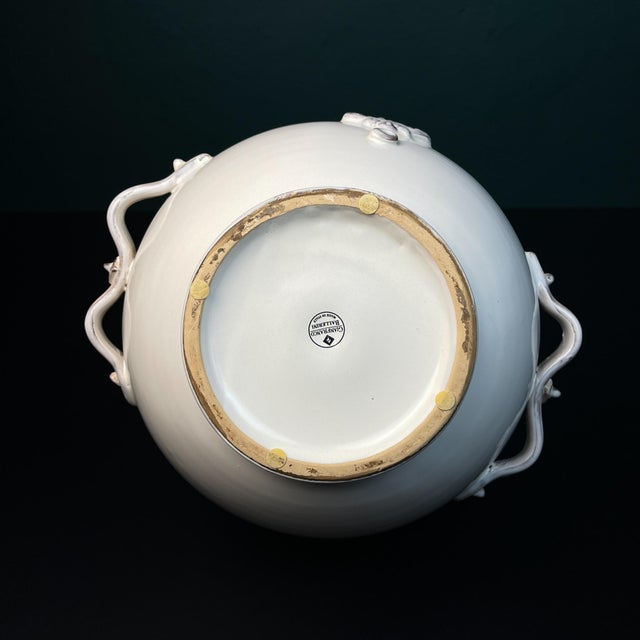 Cream Large Ceramic Vase by Gianfranco Ballerini, Italy, 1990s For Sale - Image 8 of 18