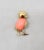 Metal Vintage 1960s Signed Napier Small Goldtone Faux-Coral Chick Brooch For Sale - Image 7 of 8