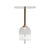Refined and contemporary, this acrylic and metal drink table combines a clear, circular top with a sleek metal stem and a...