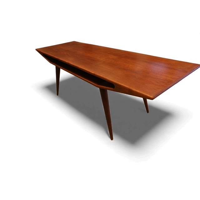 Vintage Danish Coffee Table in Teak by Omann Jun, 1950s For Sale - Image 4 of 13