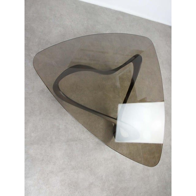 Italian Organic Snake Wooden and Smoked Glass Coffee Table, 1960s For Sale - Image 14 of 18