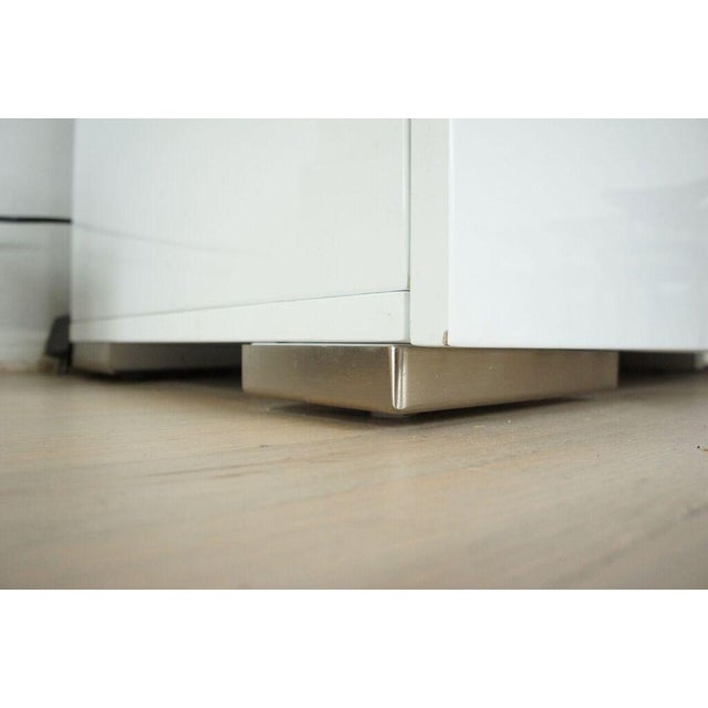 White Lacquer Finish Media Console Chairish