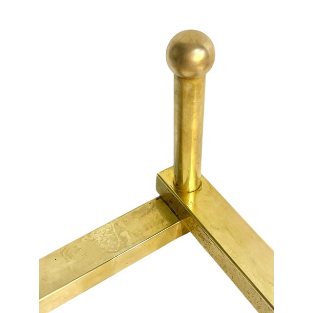 Vintage Mid Century Italian Brass “Accordion” Style Coat Hat Rack For Sale - Image 9 of 17