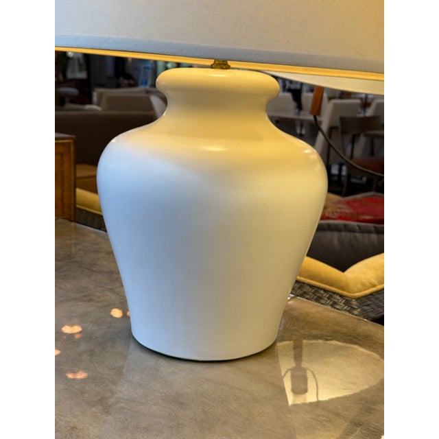 Raw Ceramic Jug Style Table Lamps, Pair For Sale - Image 11 of 12