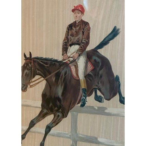 Brown Auguste Legras, Equestrian Scenes, Late 1800s, Chromolithographs, Set of 2 For Sale - Image 8 of 10