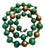 Antique Jade and Brass Necklace For Sale