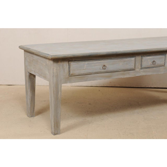 Late 20th Century 8.5 Ft Long Wood Console or Kitchen Island For Sale - Image 5 of 11