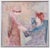 Excellent Condition Barbara A. Wood "Mother and Child" Unique One of a Kind Original Gouache Painting Under Plexiglass...