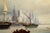 Textile Fine Pair of British School Paintings of London Along the Thames Circa 1835 For Sale - Image 7 of 17