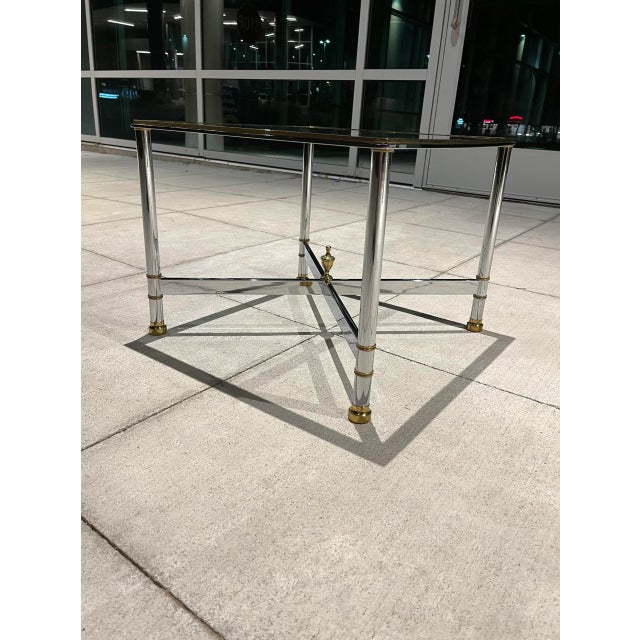 Mid-Century Modern Chrome X-Base Jansen End Table For Sale - Image 9 of 13