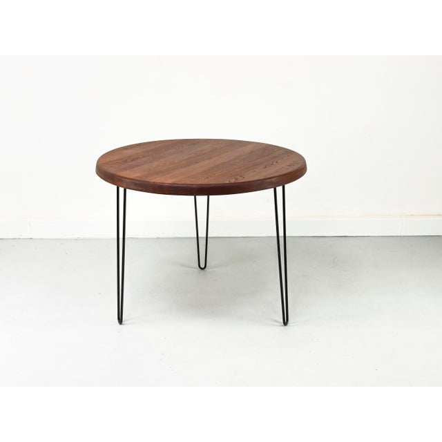 Round Dining Table in Teak with Steel Legs, 1970s For Sale - Image 9 of 18