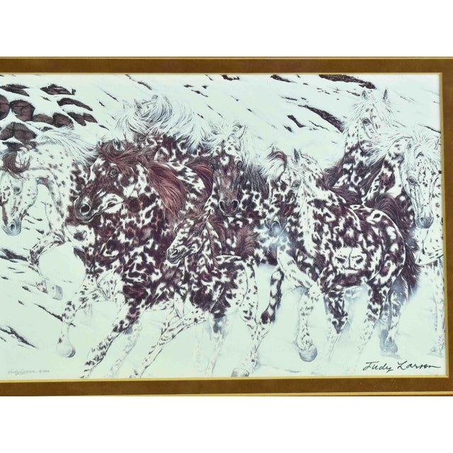 "Mixed Company" by wildlife artist Judy Larson is a highly regarded 1990 limited edition lithograph, special for its...