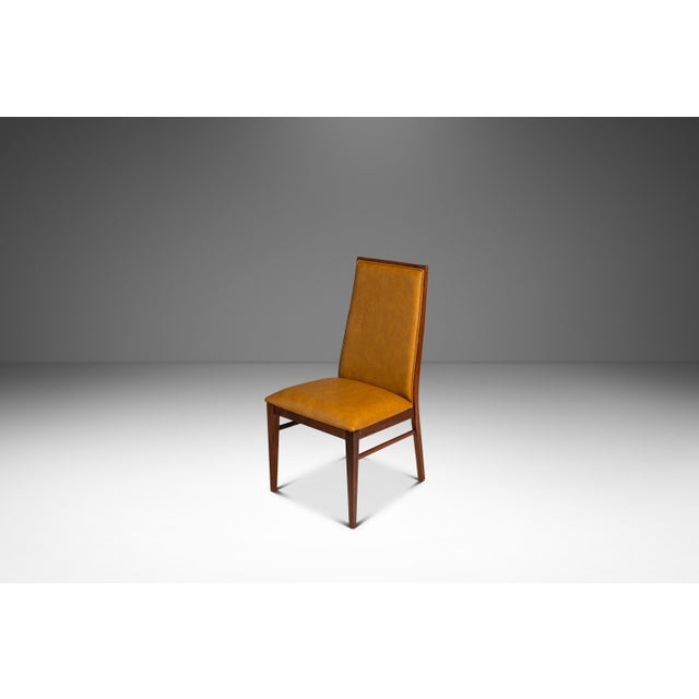 Wood Restored Mid-Century Modern High-Back Desk / Side/ Dining Chair in Walnut by Milo Baughman for Dillingham, Usa, C. 1960s For Sale - Image 7 of 18