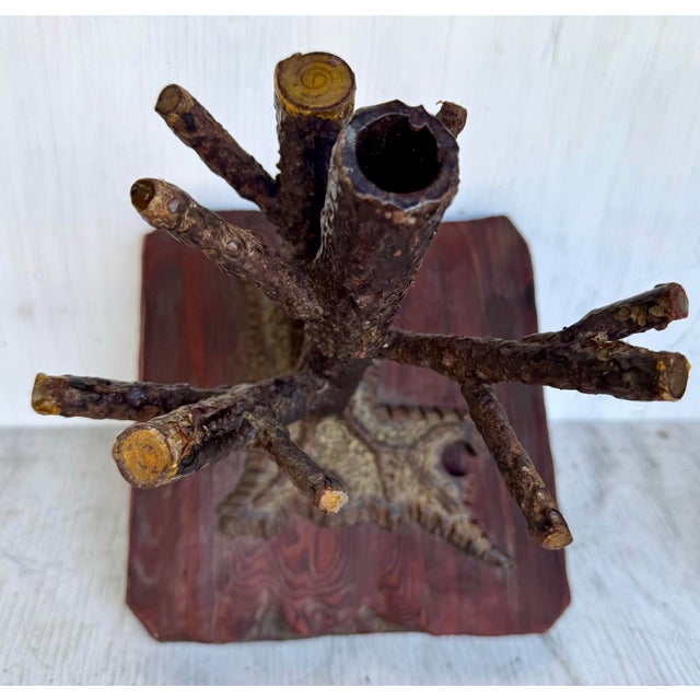 20th C. Mid Century Modern Brutalist Brutal Steel Tree Sculpture Lamp Body For Sale In West Palm - Image 6 of 11