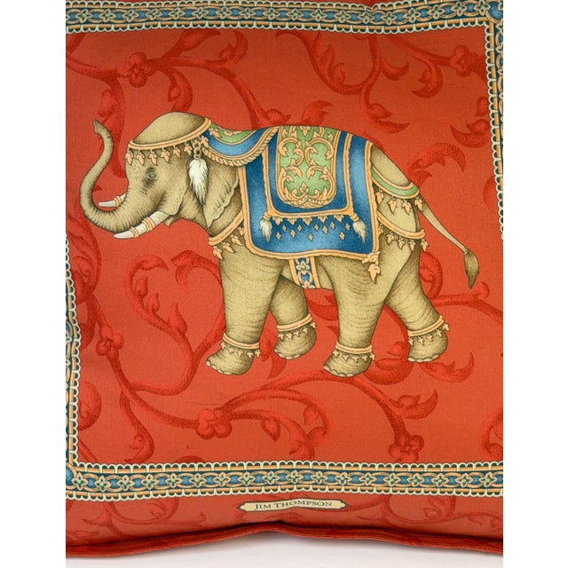 Pair Jim Thompson Thai Silk Elephant Pillows, Tony Duquette Style, circa 1990s For Sale - Image 4 of 16