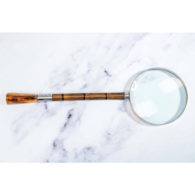 Brown Luxury Desk Accessory Antique Victorian Parasol Handle Magnifying Glass Home Decor Prop For Sale - Image 8 of 12