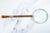 Brown Luxury Desk Accessory Antique Victorian Parasol Handle Magnifying Glass Home Decor Prop For Sale - Image 8 of 12