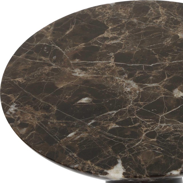 2020s Hastings Brown Marble Accent Table For Sale - Image 5 of 6