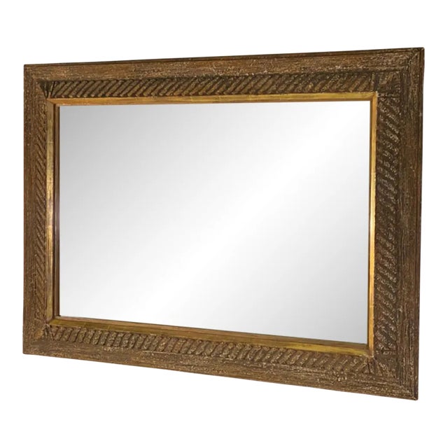 1960s House of Heydenryk Carved Wooden Frame Mirror For Sale