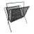 Vintage Mid-Century Perforated Metal Magazine Rack For Sale