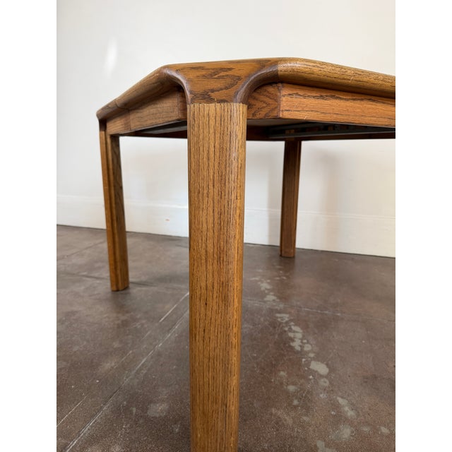 Brown Vintage 1970's Oak Dining Table For Sale - Image 8 of 18