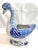 English 1990s Blue & White Patterned Ceramic Duck Cachepot Planter For Sale - Image 3 of 9