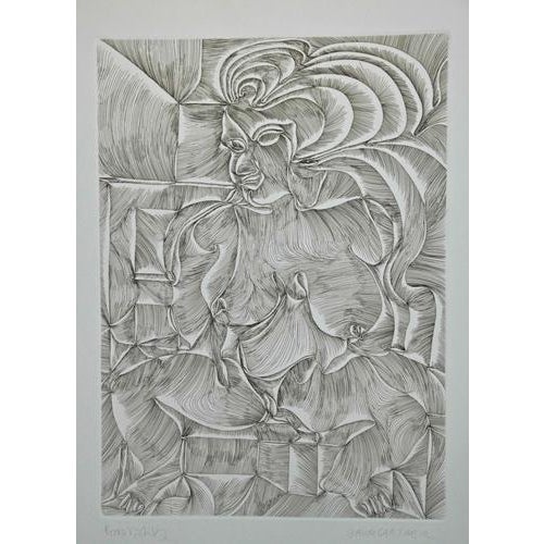 Etching on paper. Hand signed and numbered. Edition of 30 plus some Artist's Proofs. Very good condition. This piece is...