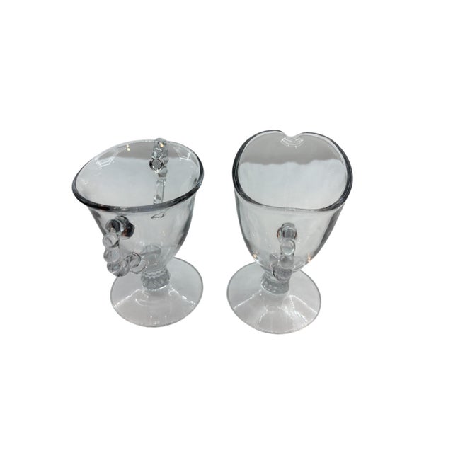 This creamer and sugar set is manufactured by Imperial Glass. Part of the Candlewick line, each piece is handcrafted,...