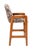 Mid-Century Modern Set of 4 Mid Century Benny Linden Teak Barstools With Geometric Upholstery 1990s For Sale - Image 3 of 9