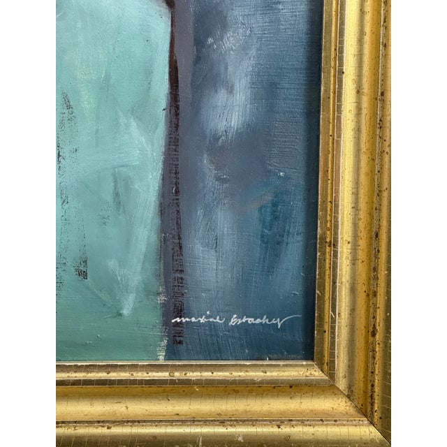 Mid 20th Century Maxine Estachy French Portrait Painting For Sale - Image 5 of 8