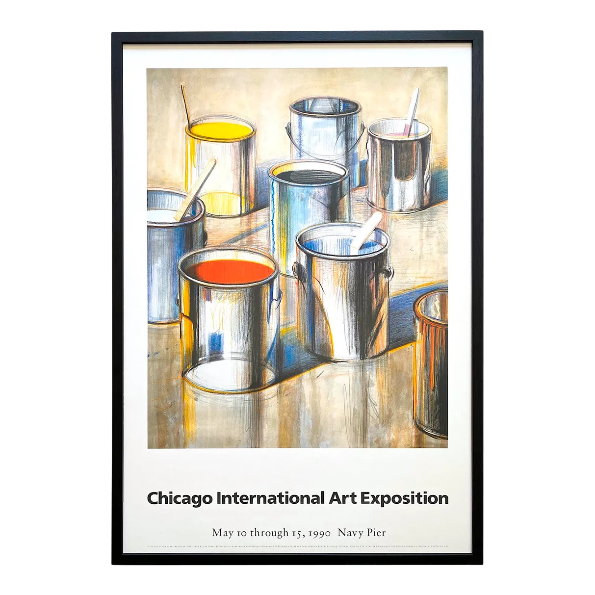 Wayne Thiebaud Vintage 1990 Lithograph Print 