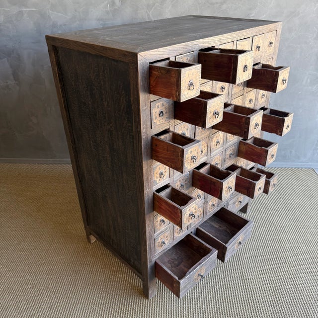 Mid 20th Century Mid 20th Century Asian Apothocary Cabinet With Drawers For Sale - Image 5 of 11