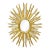 Vintage Italian Hollywood Regency Gold Gilt Sunburst Convex Bullseye Wall Mirror For Sale