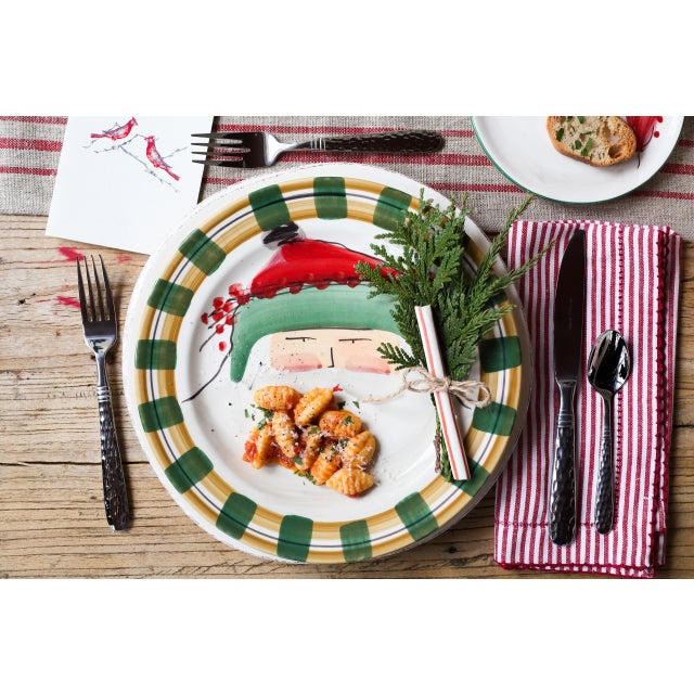 2020s VIETRI Old St. Nick Assorted Canape Plates - Set of 4 For Sale - Image 5 of 13