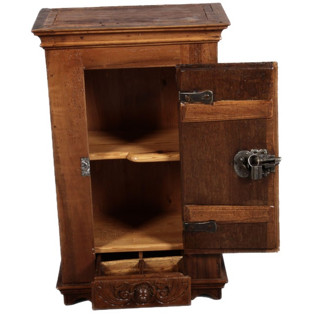 Small Antique Baroque Walnut Wall Cabinet, 1750s For Sale - Image 4 of 18