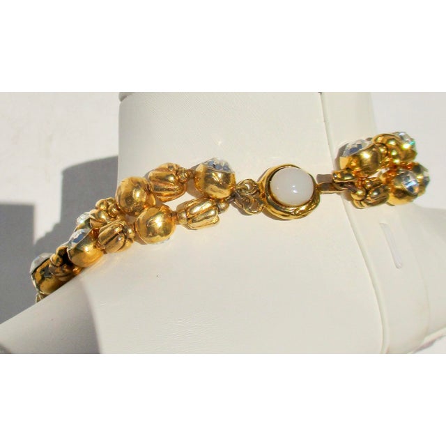 Late 20th Century Chanel Necklace Gold Plated With Faceted Rhinestones For Sale - Image 5 of 10