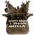 Mid 20th Century Found Art Scuplture Perfectly Patinated Type Writer For Sale - Image 5 of 5