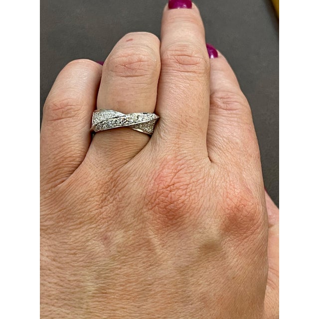 0.75 Carat Diamond Engagement Band 18 Karat Gold Ring by Designer Salvini For Sale - Image 13 of 18