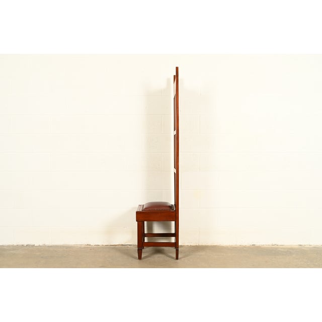 Frank Lloyd Wright Style Arts & Crafts Mahogany Monumental High Back Side Chair or Dining Chair For Sale - Image 11 of 13