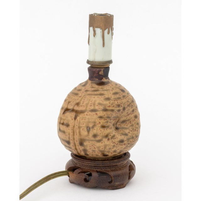 Modern Studio Pottery Thumbprint Vase as a Lamp For Sale In New York - Image 6 of 6
