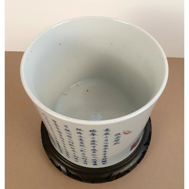 Late 19th Century Late 19th Century Chinese Porcelain Ancient Inscription Bitong For Sale - Image 5 of 11