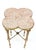 Mid 20th Century Exception Clover Shape Pink Marble Top Fluted Brass Legs Tall Pedestal Stand For Sale - Image 5 of 15