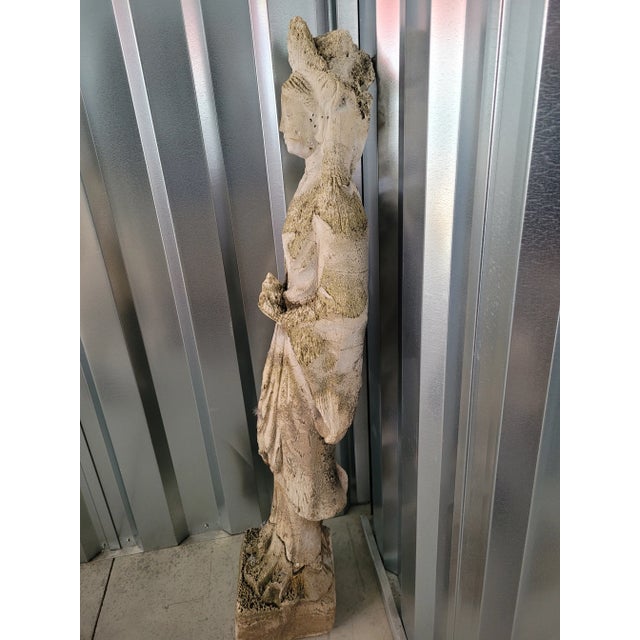 Antique Chinese Garden Sculpture of a Deity For Sale In Philadelphia - Image 6 of 12