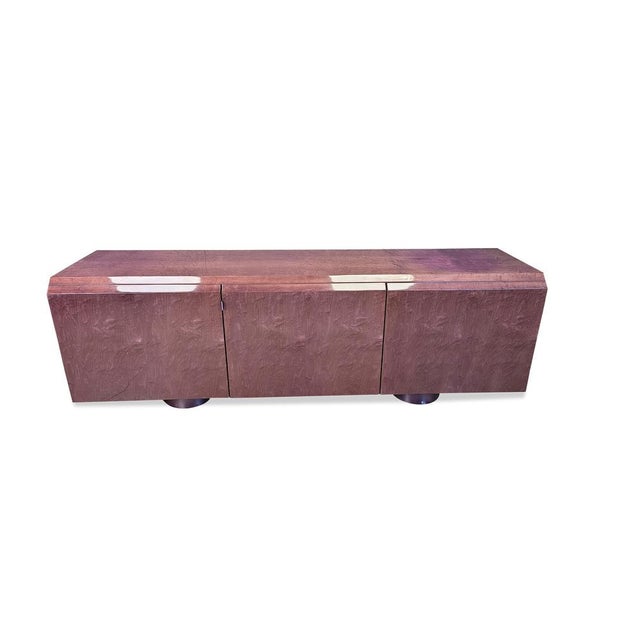 Burl Wood Sideboard by Giovanni Offredi for Saporiti, 1970s For Sale - Image 14 of 15