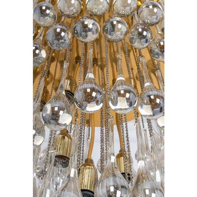 Large Murano Glass Tear Drop Chandelier by Christoph Palme, Germany, 1970s For Sale - Image 4 of 17